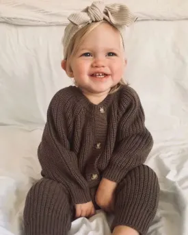 3 Pieces Knitted Overalls Baby Rompers