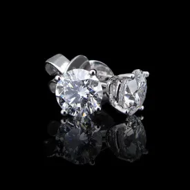 4 claw brilliant cut studs