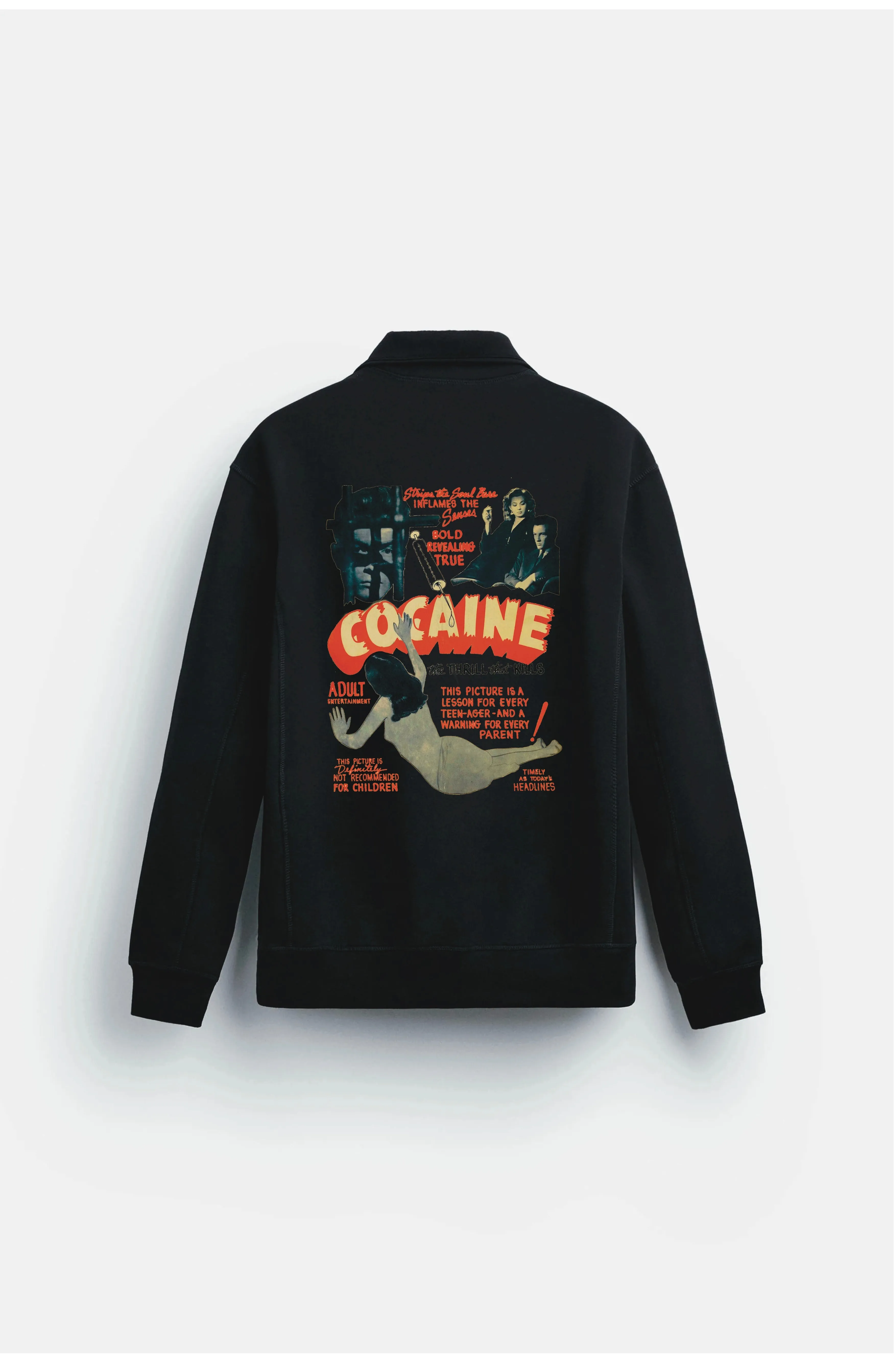 Addict half zipper sweatshirt