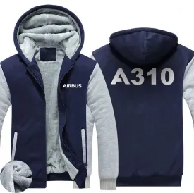 AIRBUS A310 WINTER THICK ZIP SWEATSHIRTS