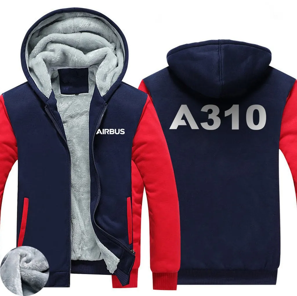 AIRBUS A310 WINTER THICK ZIP SWEATSHIRTS