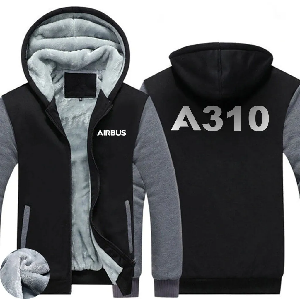 AIRBUS A310 WINTER THICK ZIP SWEATSHIRTS