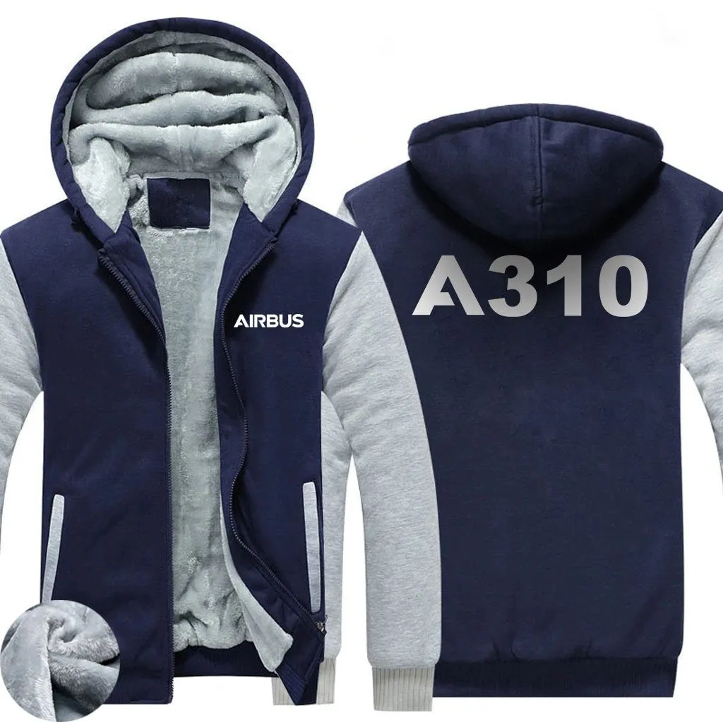 AIRBUS A310 WINTER THICK ZIP SWEATSHIRTS