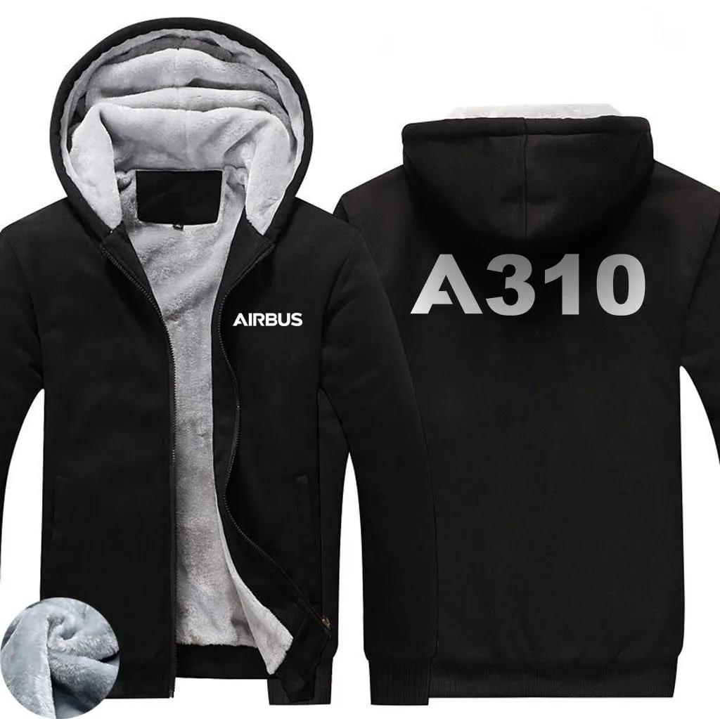 AIRBUS A310 WINTER THICK ZIP SWEATSHIRTS