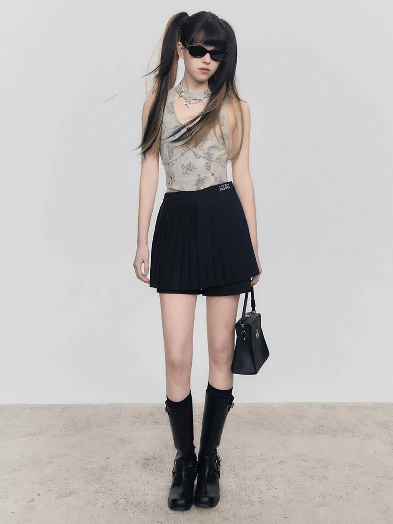 Anti-wrinkle Detachable Skirt Pants