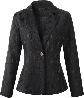 Beninos Womens 3/4 Sleeve Lightweight Office Work Suit Jacket Blazer