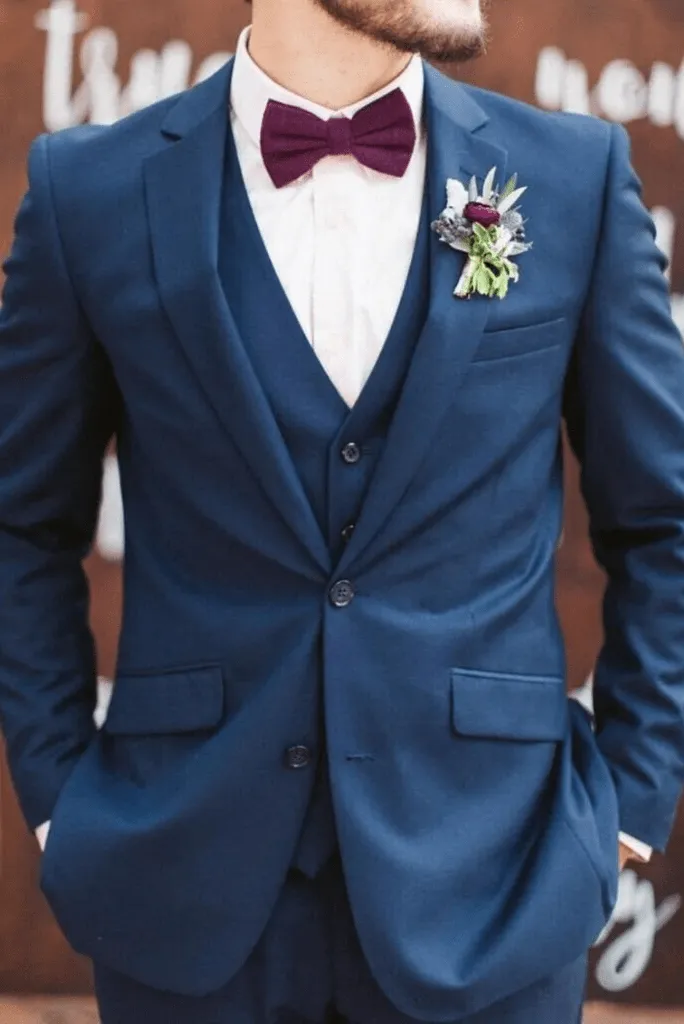 Bespoke Tailoring Peacock 3 Piece Slim Fit Suit for Men