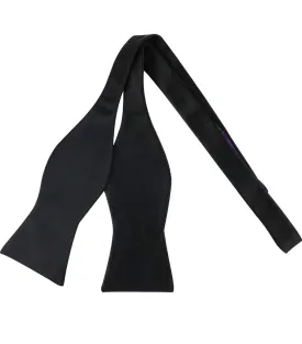 Black Silk Self-tie Evening Bow Tie - "The Classic"