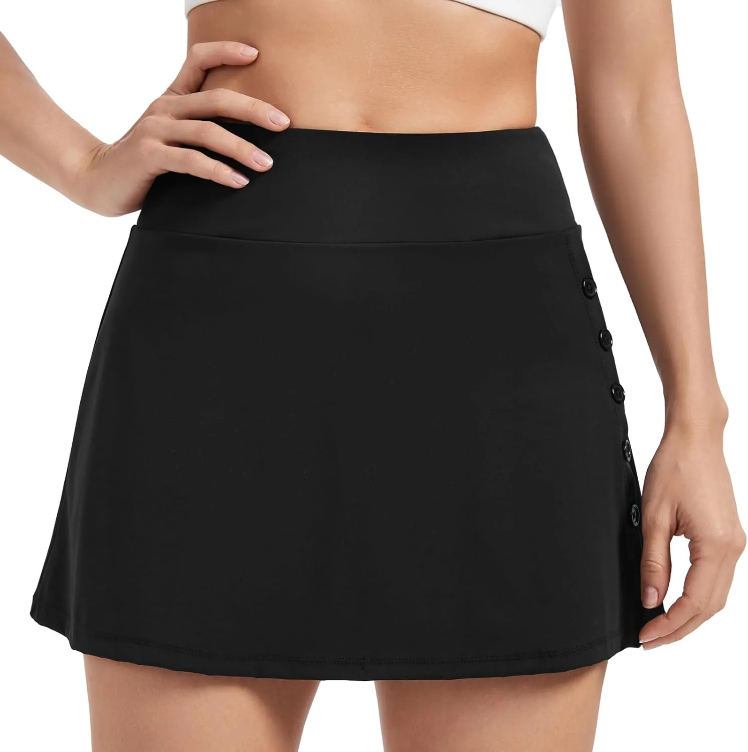 Blaosn Womens Mini Tennis Skirt Workout Athletic Golf Short Pencil Skirts Skort with Pockets Slit Cute Clothes Summer
