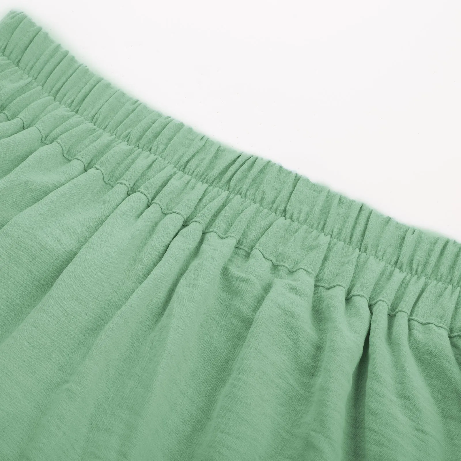 BP Women Vintage Tiered Swing Skirt Elastic Waist Ruffled Hem Mid-Calf Skirt