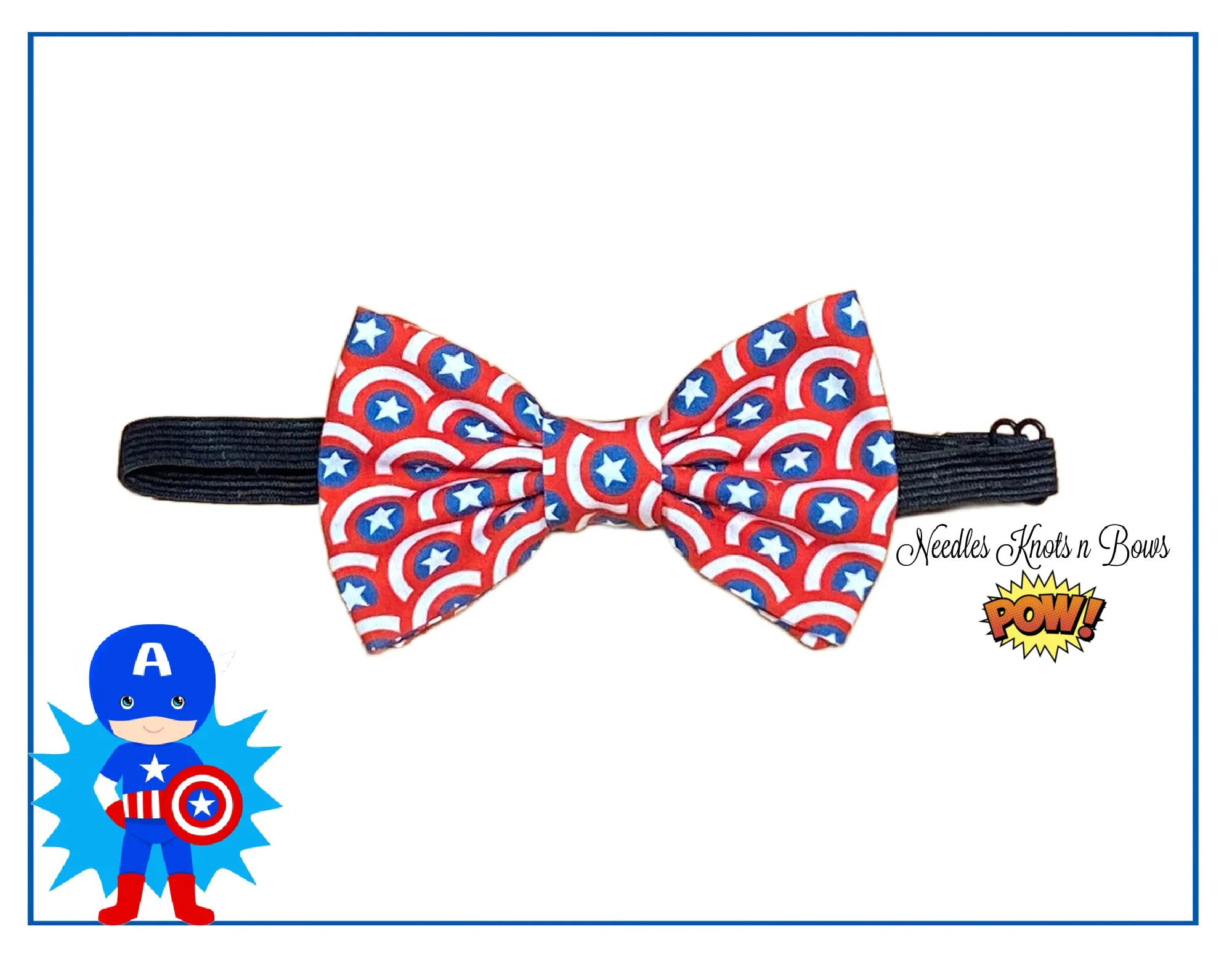 Captain America Pre Tied Bow Tie, Superhero