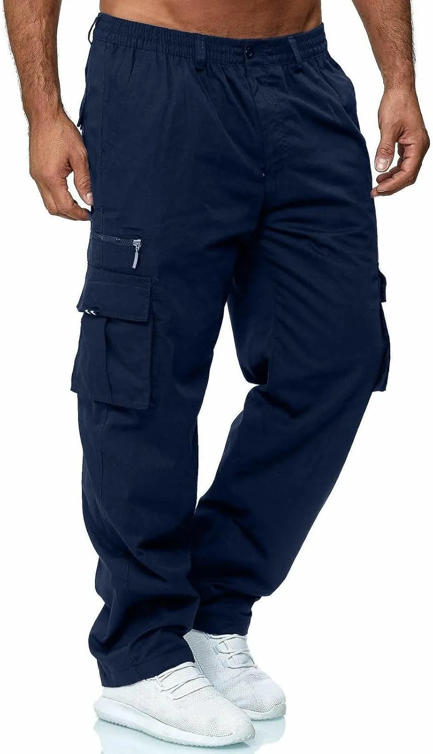 Cargo Pants for Men Stretch Work Pants Multi Pockets Durable Tactical Pant Slim Fit Casual Pants Outdoor Hiking Pants
