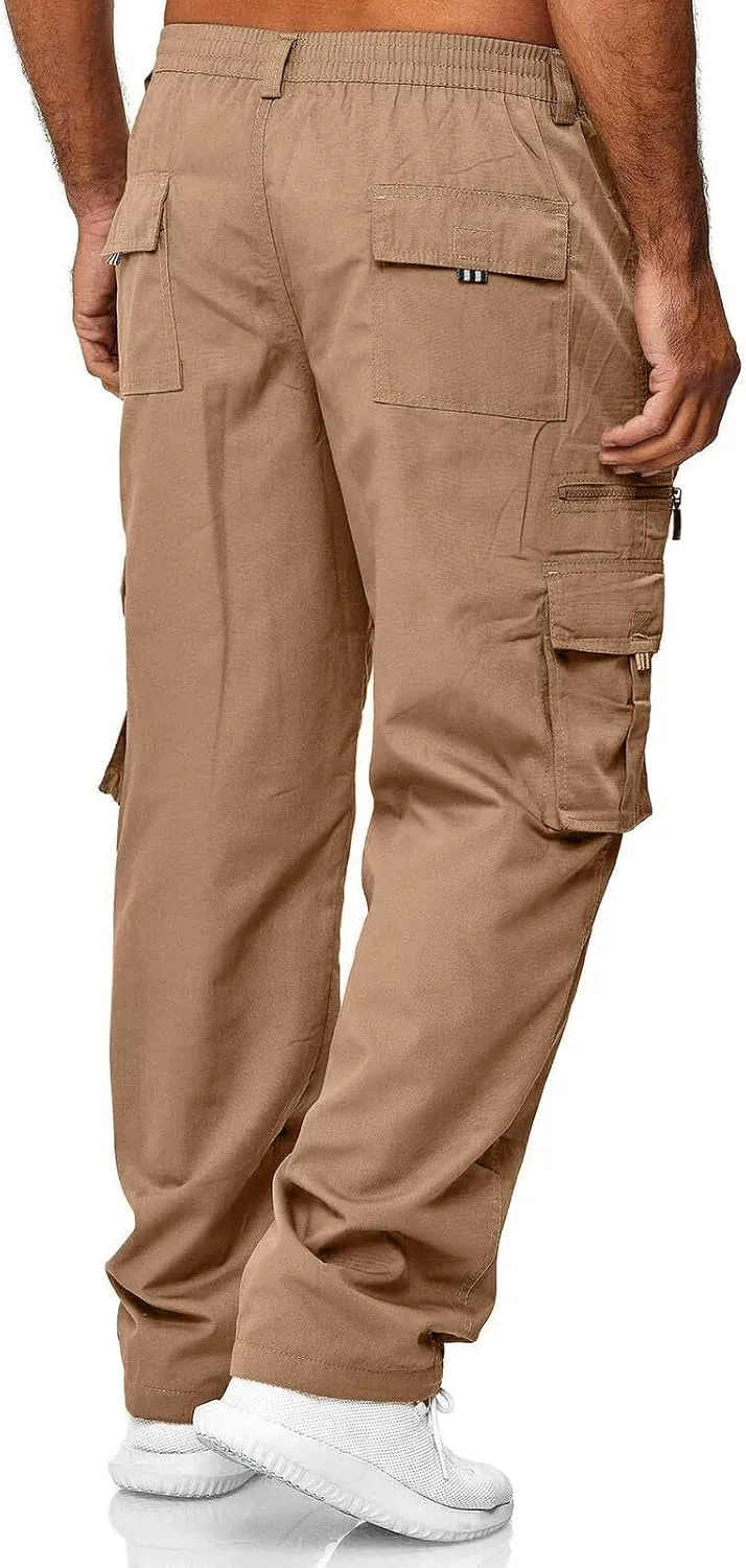 Cargo Pants for Men Stretch Work Pants Multi Pockets Durable Tactical Pant Slim Fit Casual Pants Outdoor Hiking Pants