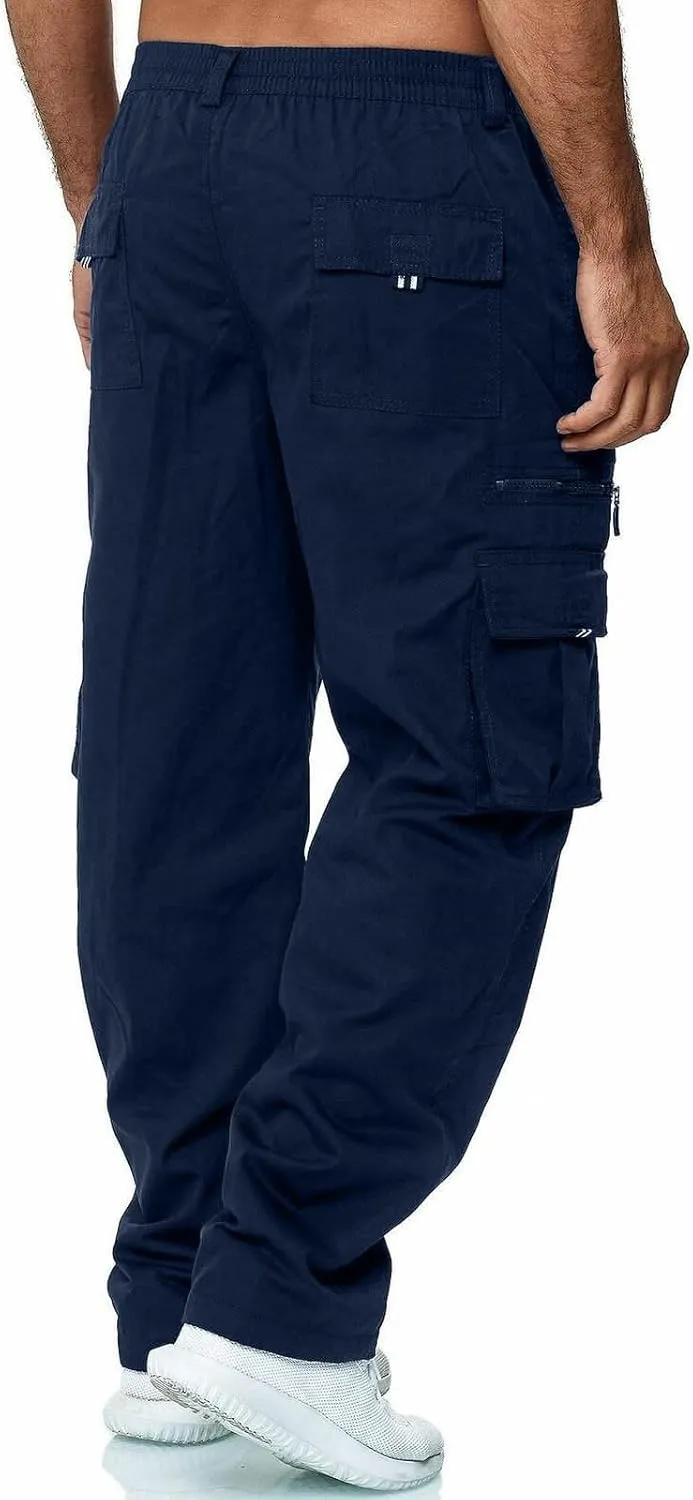 Cargo Pants for Men Stretch Work Pants Multi Pockets Durable Tactical Pant Slim Fit Casual Pants Outdoor Hiking Pants