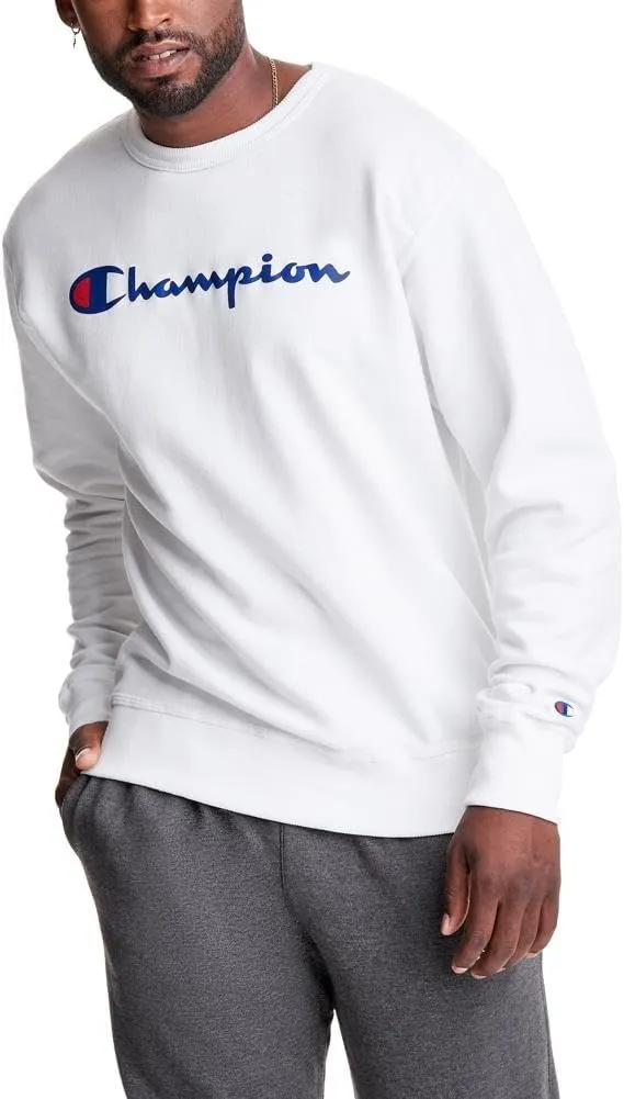 Champion Men's Sweatshirt, Powerblend, Fleece Midweight Crewneck Sweatshirt (Reg. Or Big & Tall)