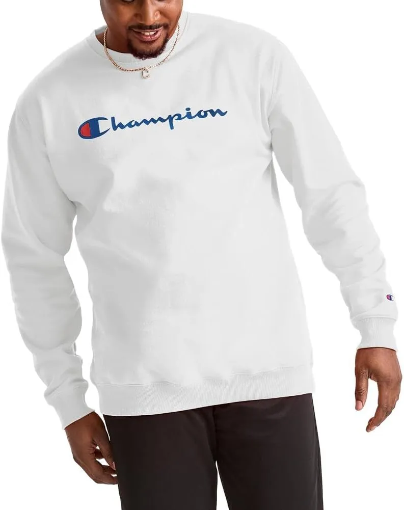 Champion Men's Sweatshirt, Powerblend, Fleece Midweight Crewneck Sweatshirt (Reg. Or Big & Tall)