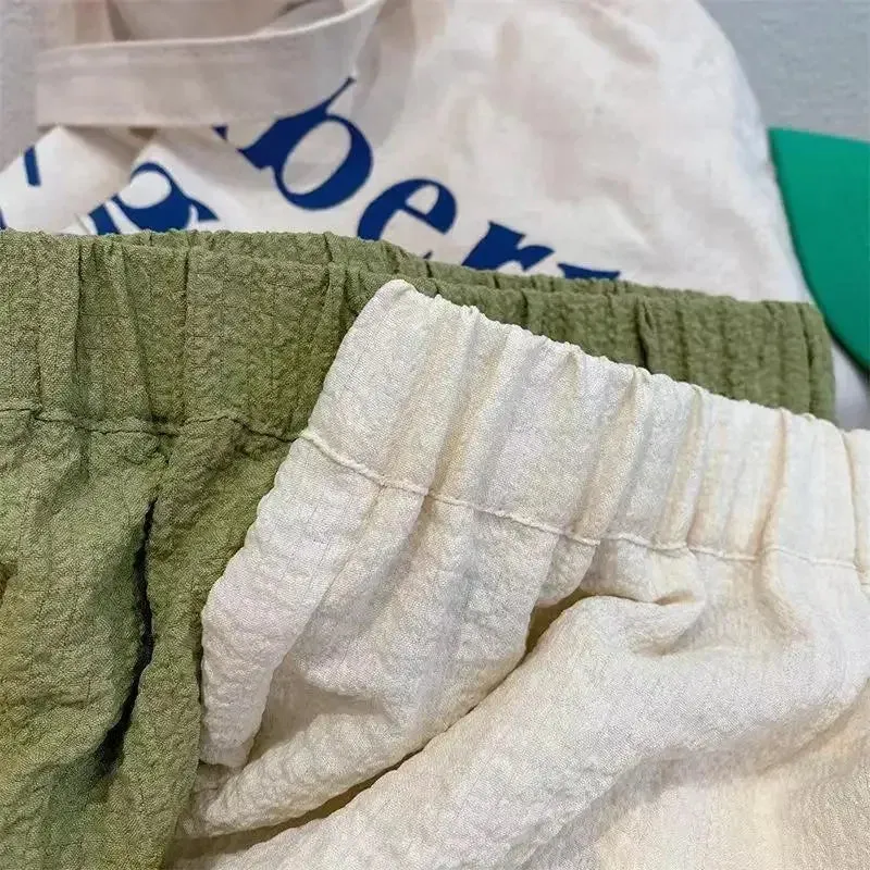 Children's Thin Pants Baby Girls Chiffon Trousers Kids High Waist Anti-mosquito Pant 2024 Summer Korean Style Clothing