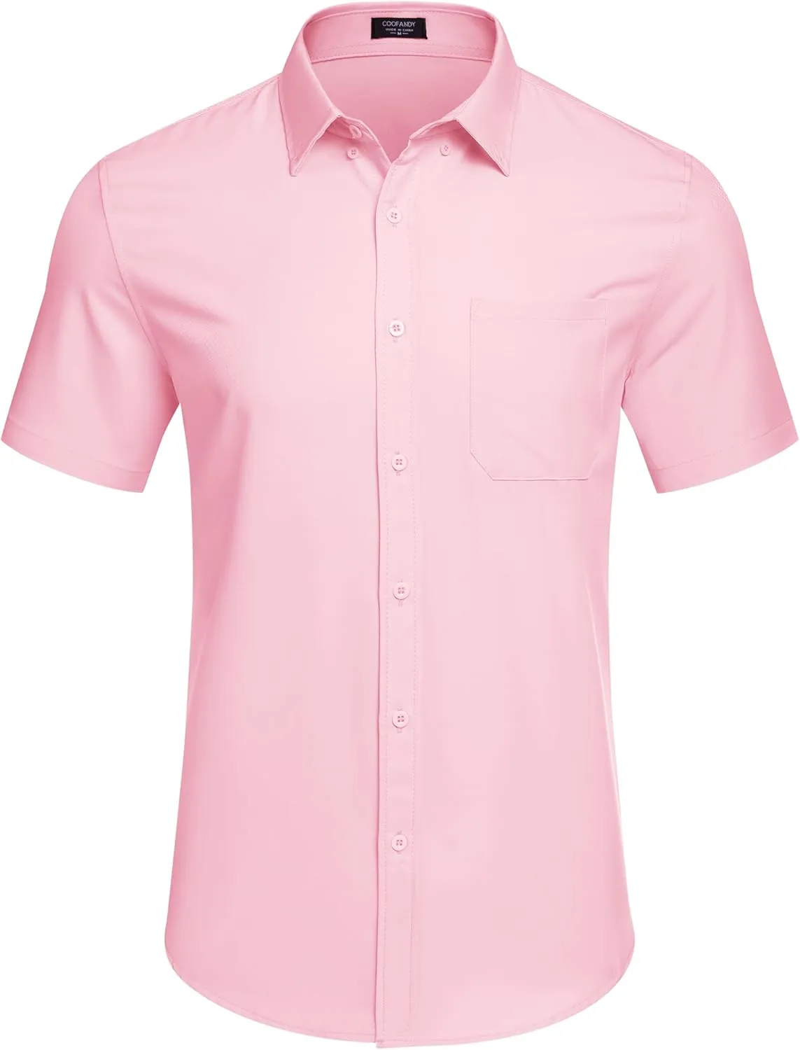 COOFANDY Mens Casual Dress Shirt Short Sleeve Wrinkle Free Dress Shirt Business Casual Shirts