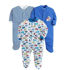 Daddy - G Rompers/Sleepsuits/Jumpsuit /Night Suits for New Born Babies - Royal Blue