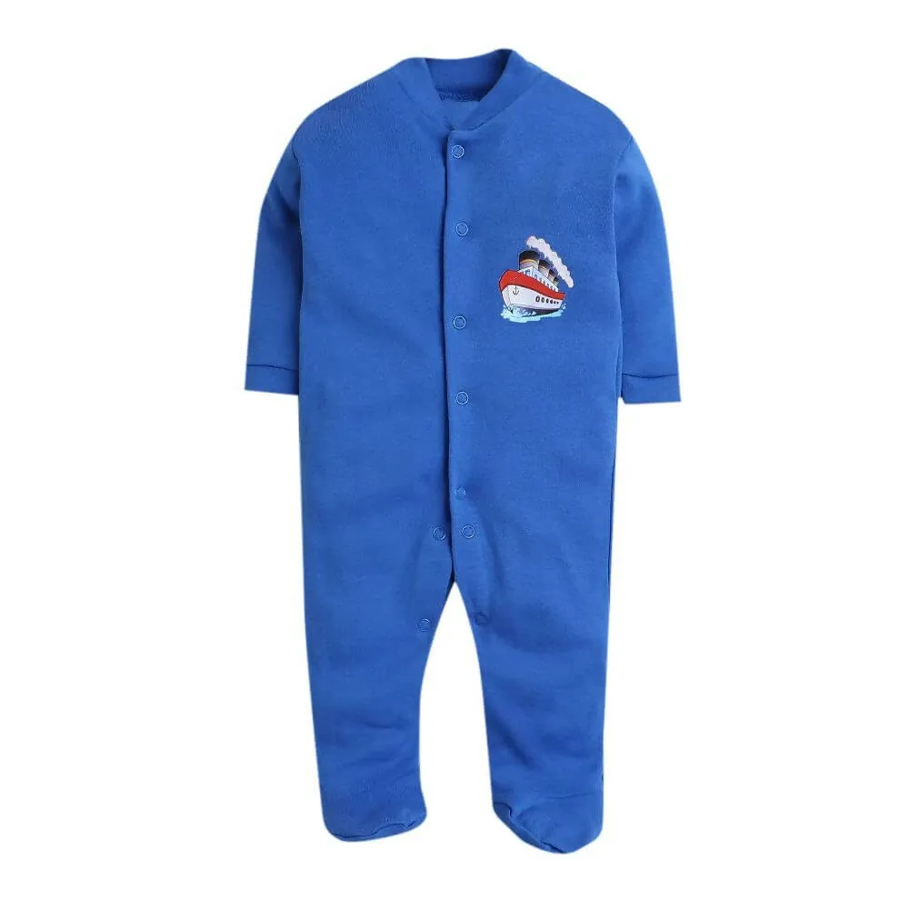 Daddy - G Rompers/Sleepsuits/Jumpsuit /Night Suits for New Born Babies - Royal Blue