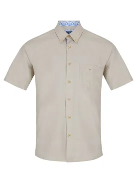 Daniel Grahame Ivano Short Sleeve Casual Shirt - Beige