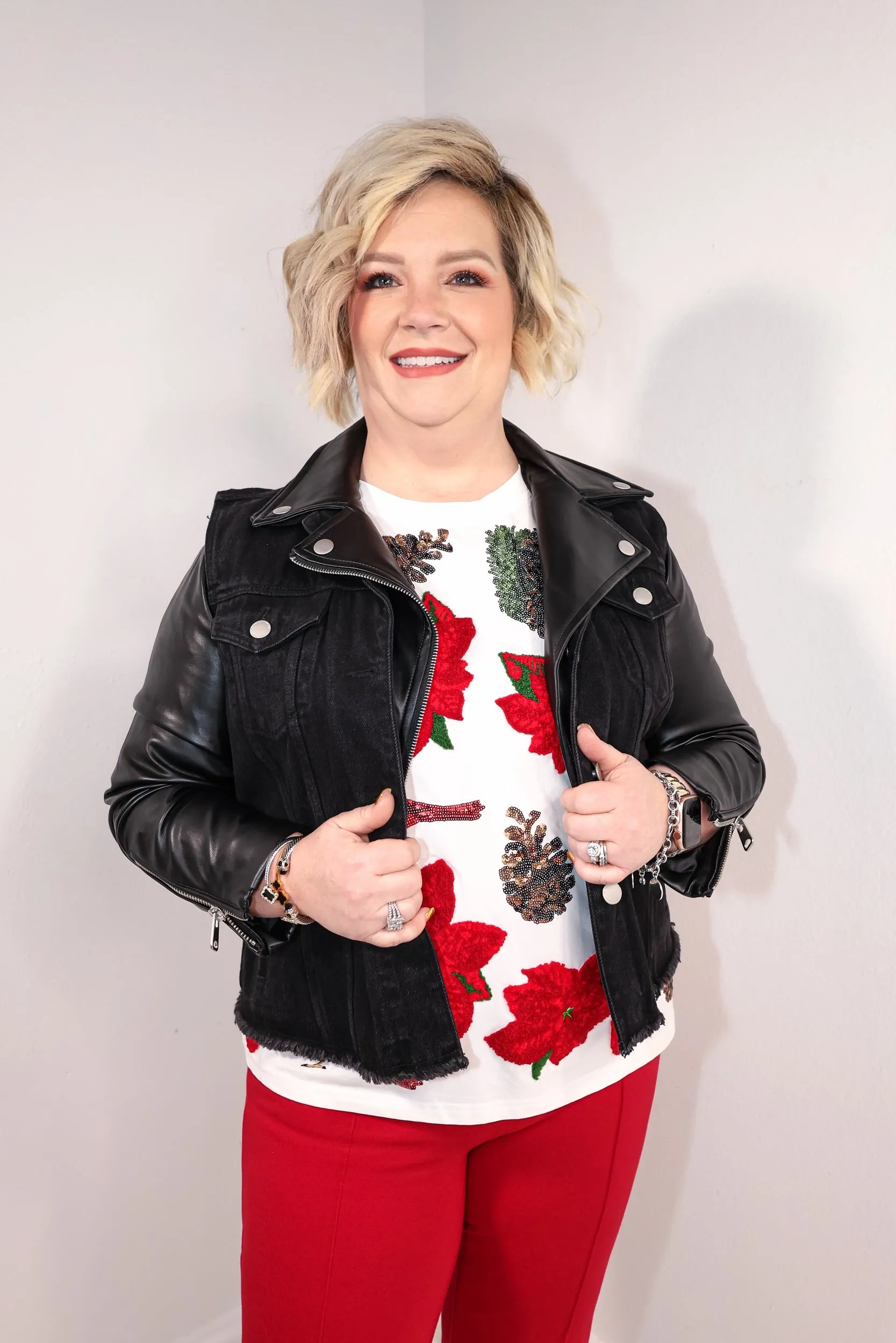 Dear John Denim & Leather Frayed Jacket