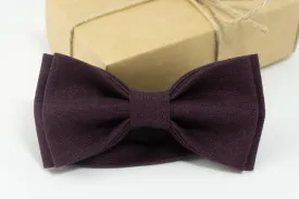 Eggplant bow tie | wedding bow ties