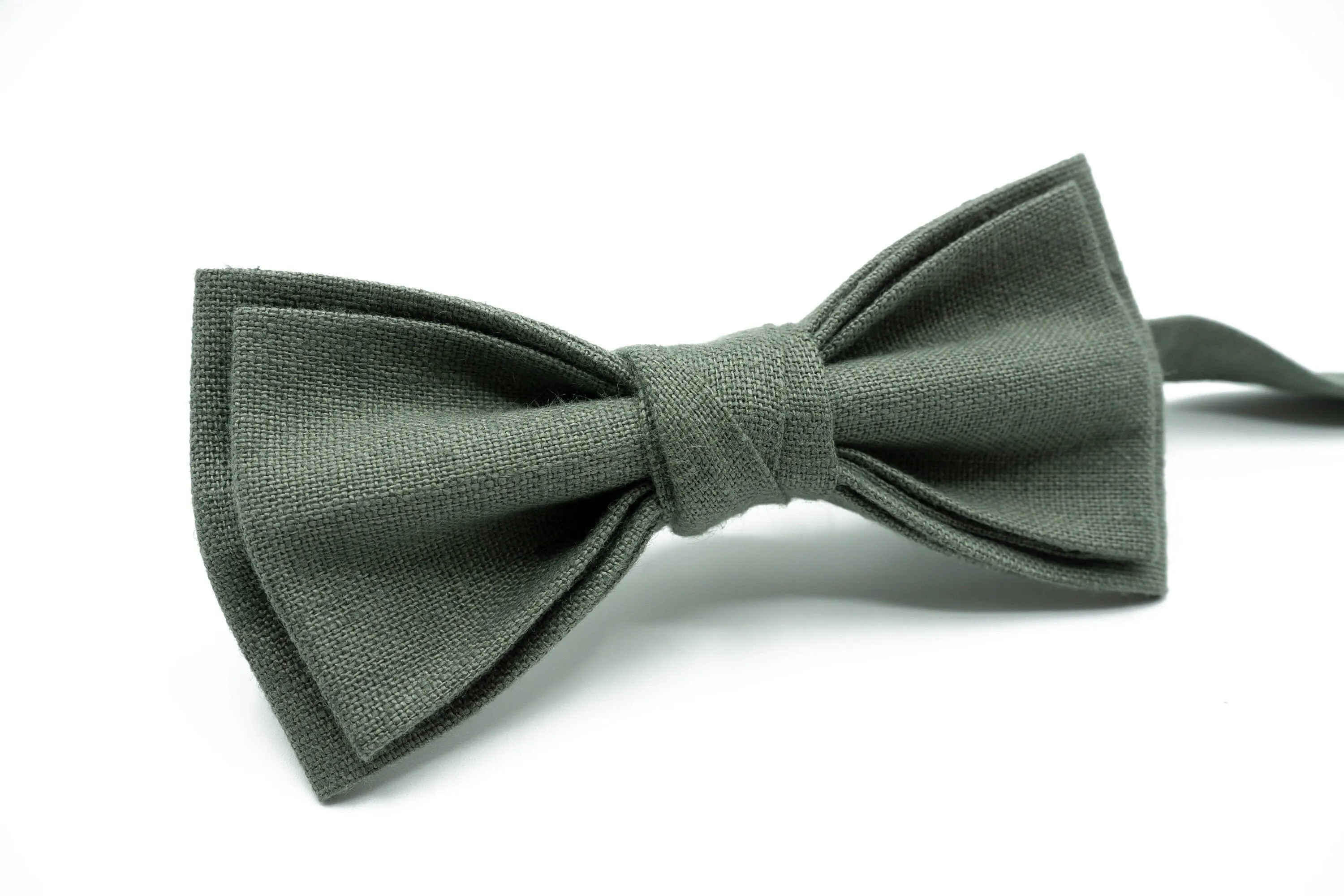 Eucalyptus Bow Tie & Suspender Set - Dark Green Groomsman Bowtie - Perfect for Wedding, For Men and Boys