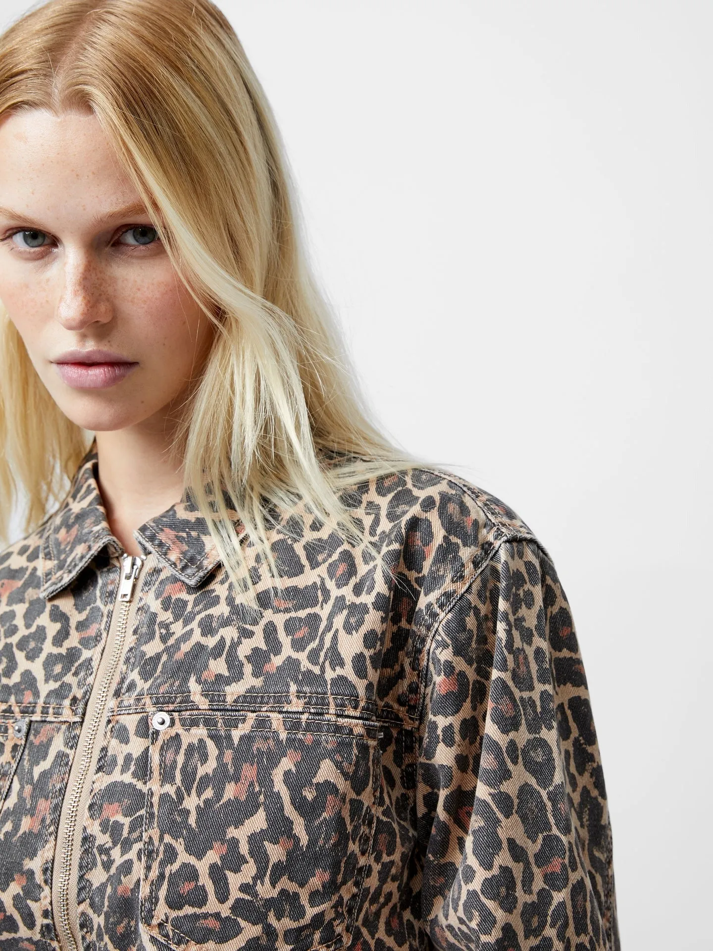 French Connection Charlie Printed Denim Jacket