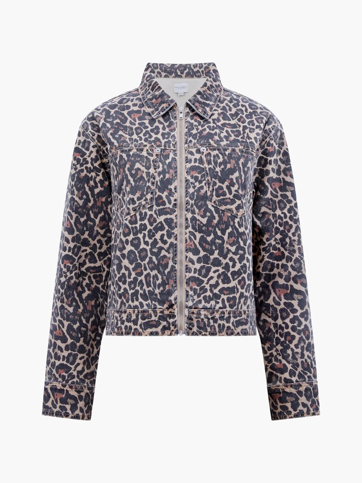 French Connection Charlie Printed Denim Jacket
