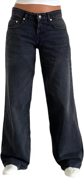 Giraropa Low Rise Baggy Jeans for Women Trendy Straight Wide Leg Y2K Boyfriend Jeans Denim Pants with Pocket Streetwear