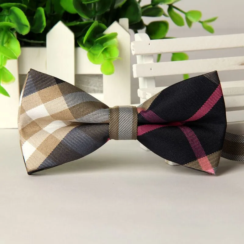 High quality fashion men casual Cotton bow tie men's bowties for man butterfly cravat Plaid bowtie