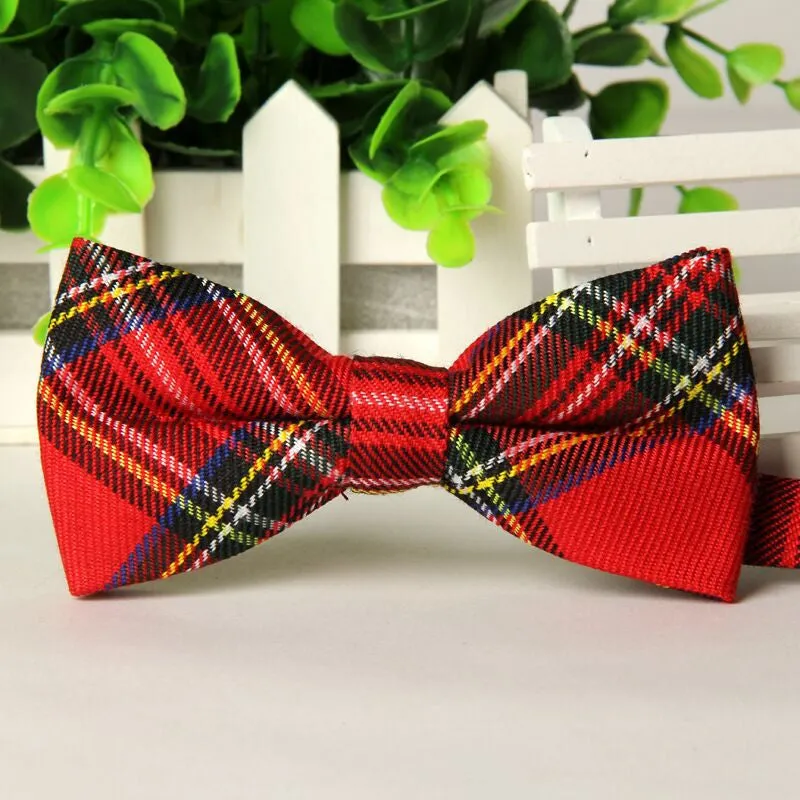 High quality fashion men casual Cotton bow tie men's bowties for man butterfly cravat Plaid bowtie