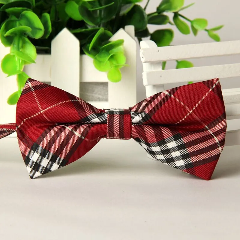 High quality fashion men casual Cotton bow tie men's bowties for man butterfly cravat Plaid bowtie