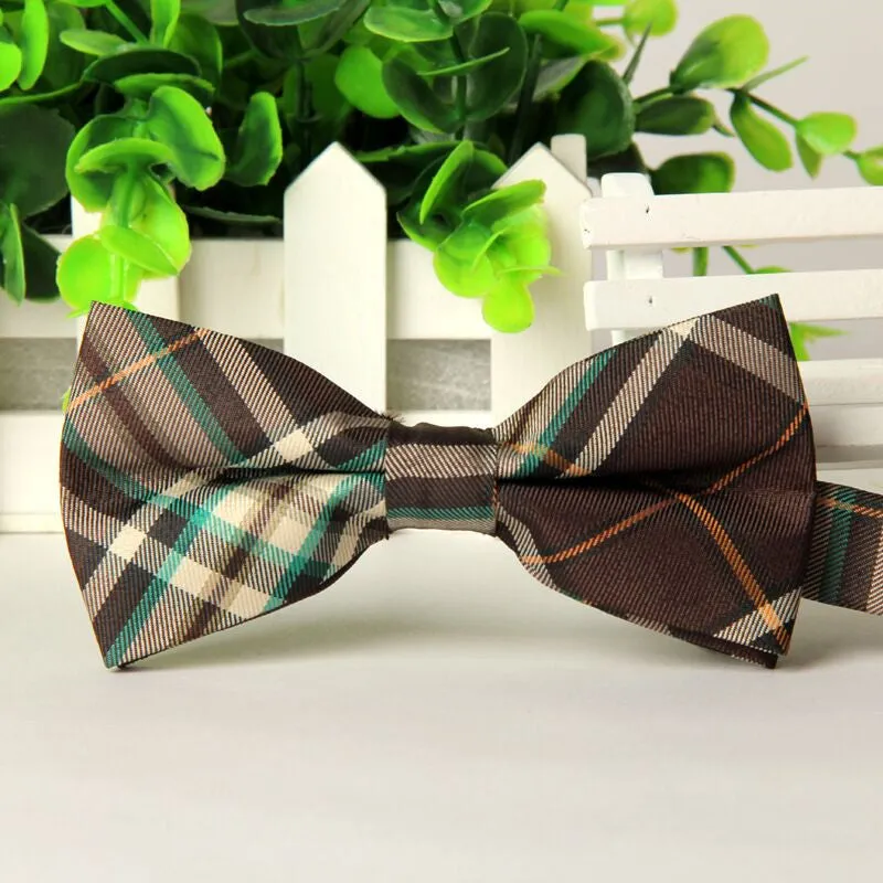 High quality fashion men casual Cotton bow tie men's bowties for man butterfly cravat Plaid bowtie