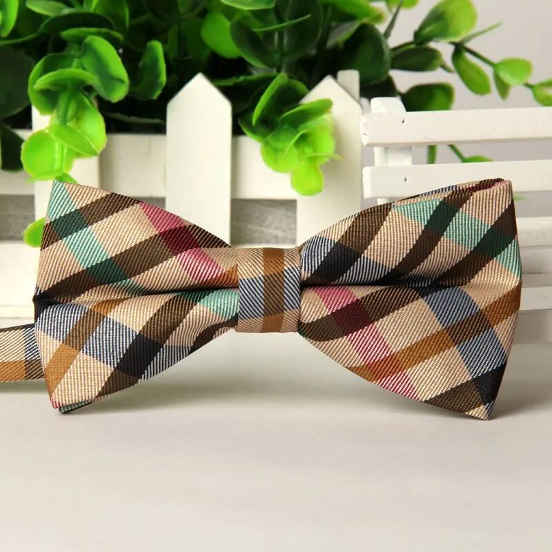 High quality fashion men casual Cotton bow tie men's bowties for man butterfly cravat Plaid bowtie