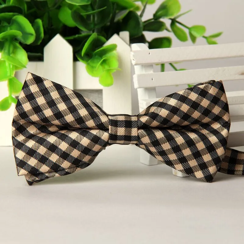 High quality fashion men casual Cotton bow tie men's bowties for man butterfly cravat Plaid bowtie