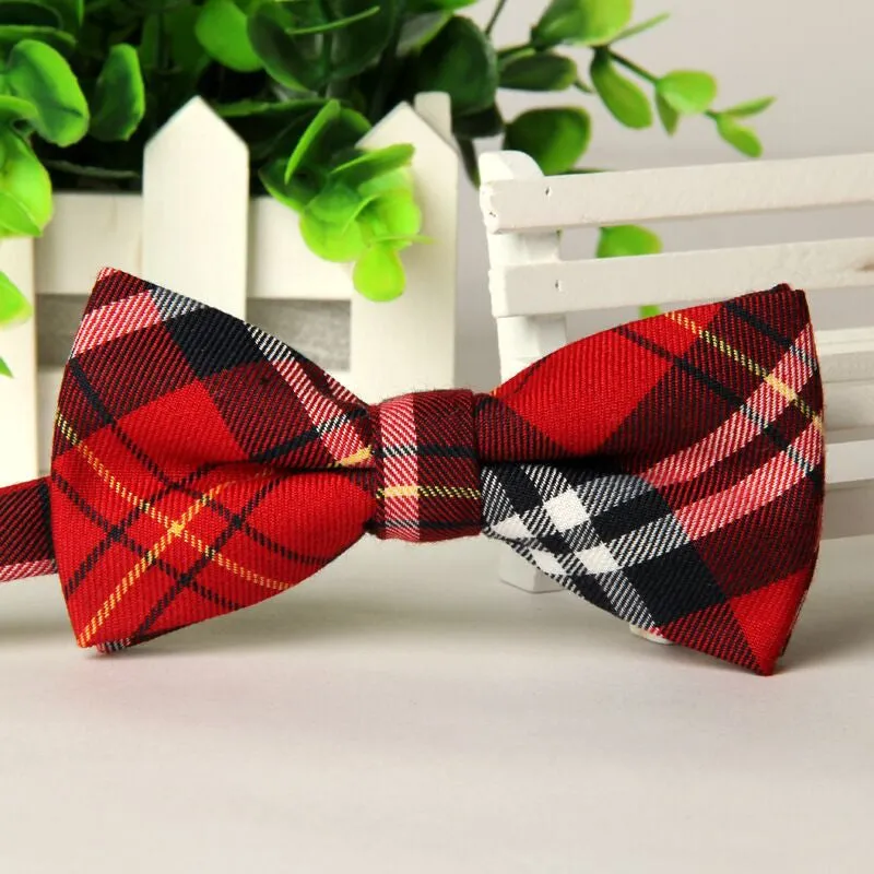 High quality fashion men casual Cotton bow tie men's bowties for man butterfly cravat Plaid bowtie