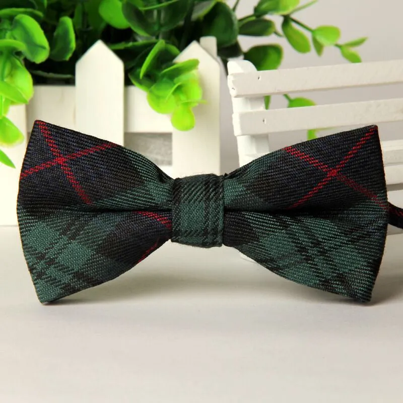 High quality fashion men casual Cotton bow tie men's bowties for man butterfly cravat Plaid bowtie