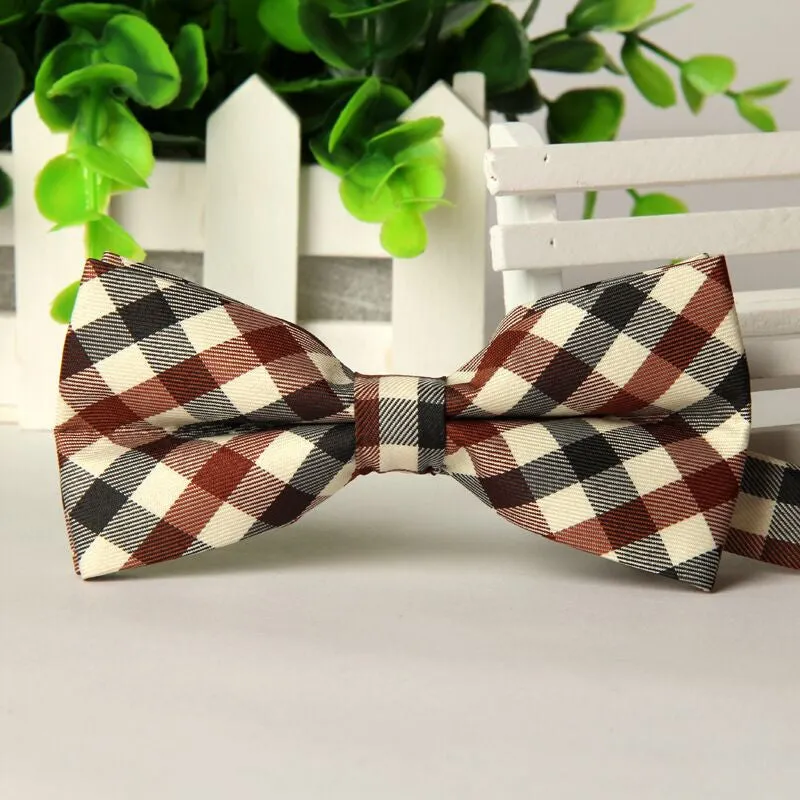 High quality fashion men casual Cotton bow tie men's bowties for man butterfly cravat Plaid bowtie
