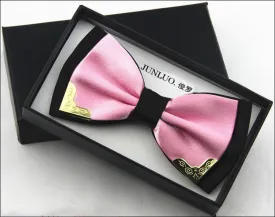 High quality metal bow tie men butterfly cravat bowtie male solid color Wedding commercial bow ties for men