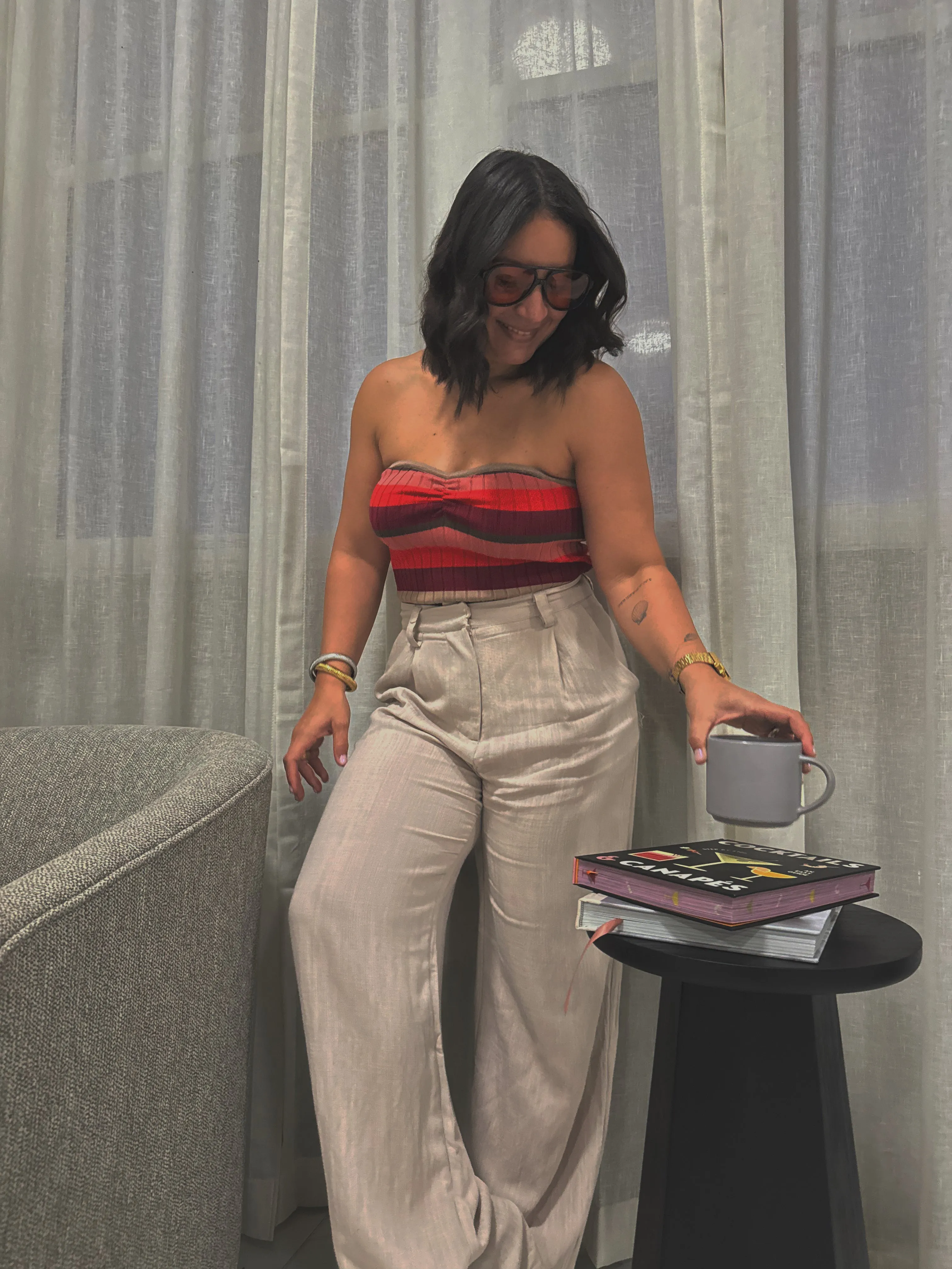 Khaki Gauze Pants