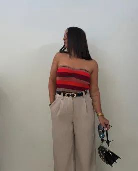 Khaki Gauze Pants