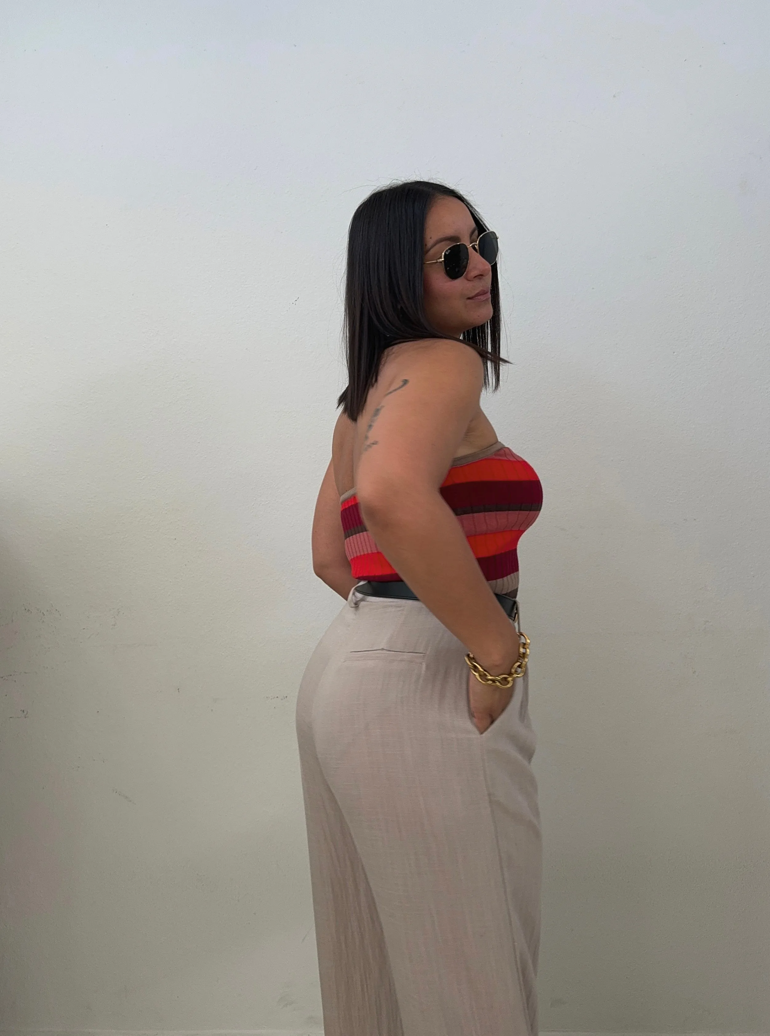 Khaki Gauze Pants