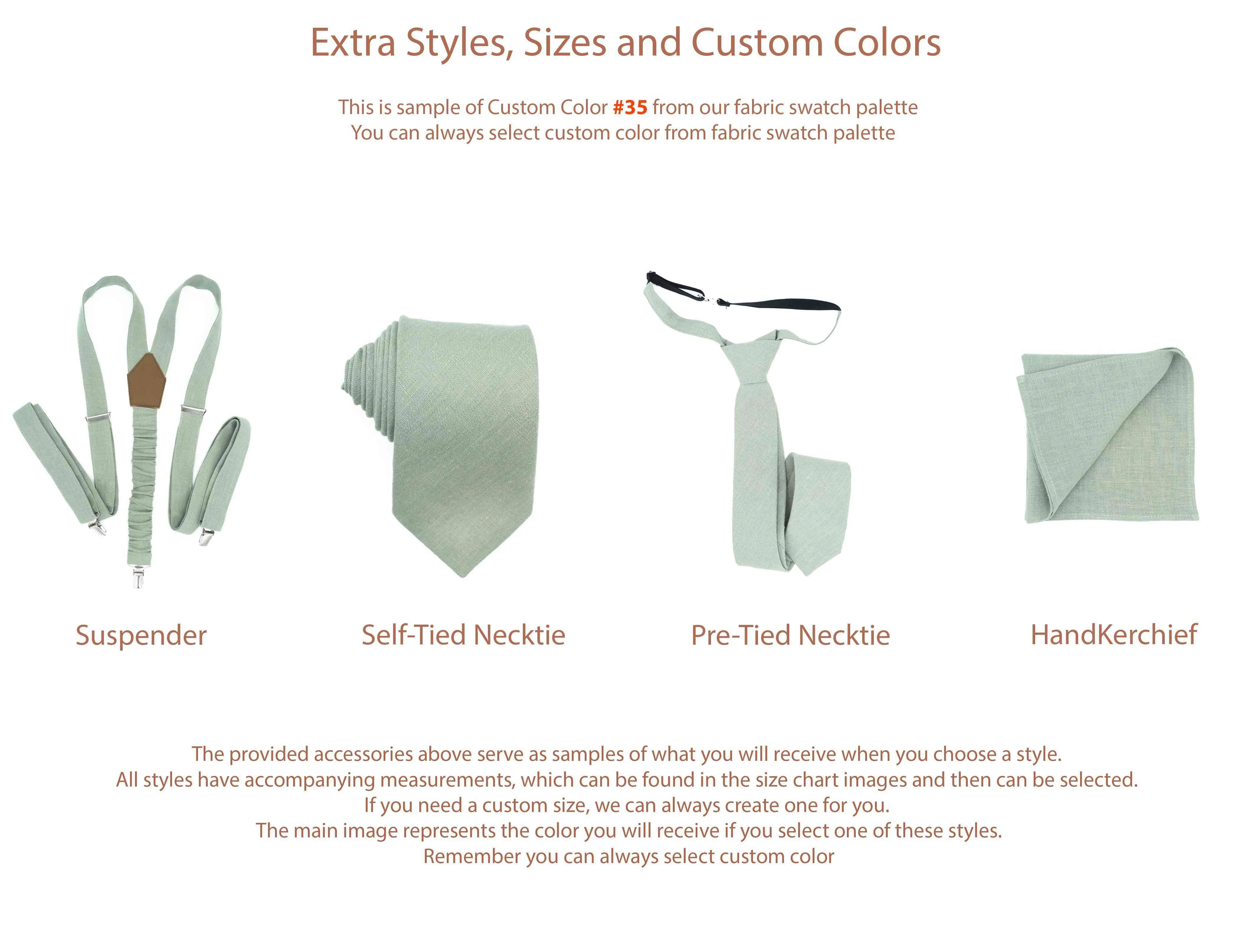 Linen Sage green bow tie