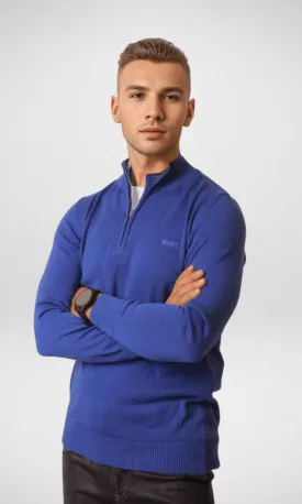 Men Boss Half Zipper - Blue