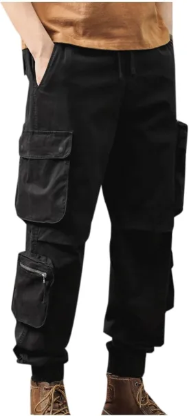 Men's Cargo Pants Stretch Ripstop Waterproof Utility Hiking Pants Casual Athletic Jogger Sports Outdoor Trousers