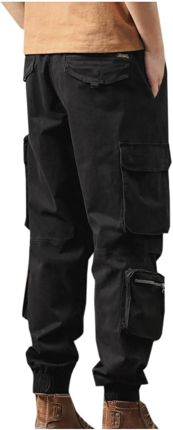 Men's Cargo Pants Stretch Ripstop Waterproof Utility Hiking Pants Casual Athletic Jogger Sports Outdoor Trousers