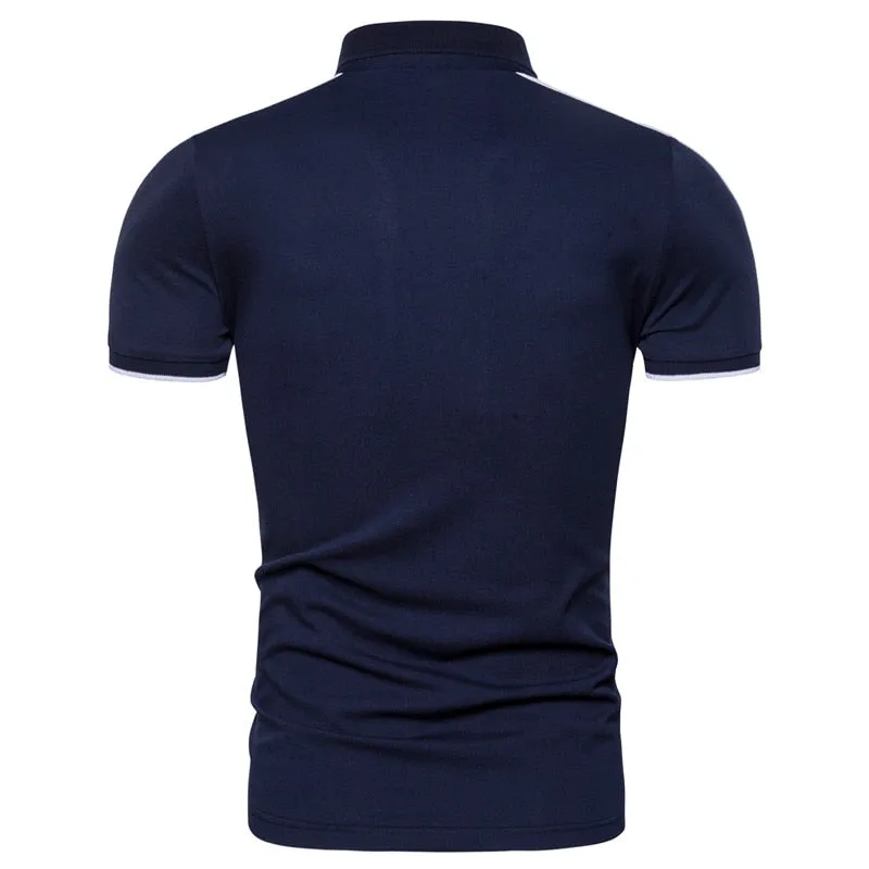 Men's Polo Shirt Summer Patchwork