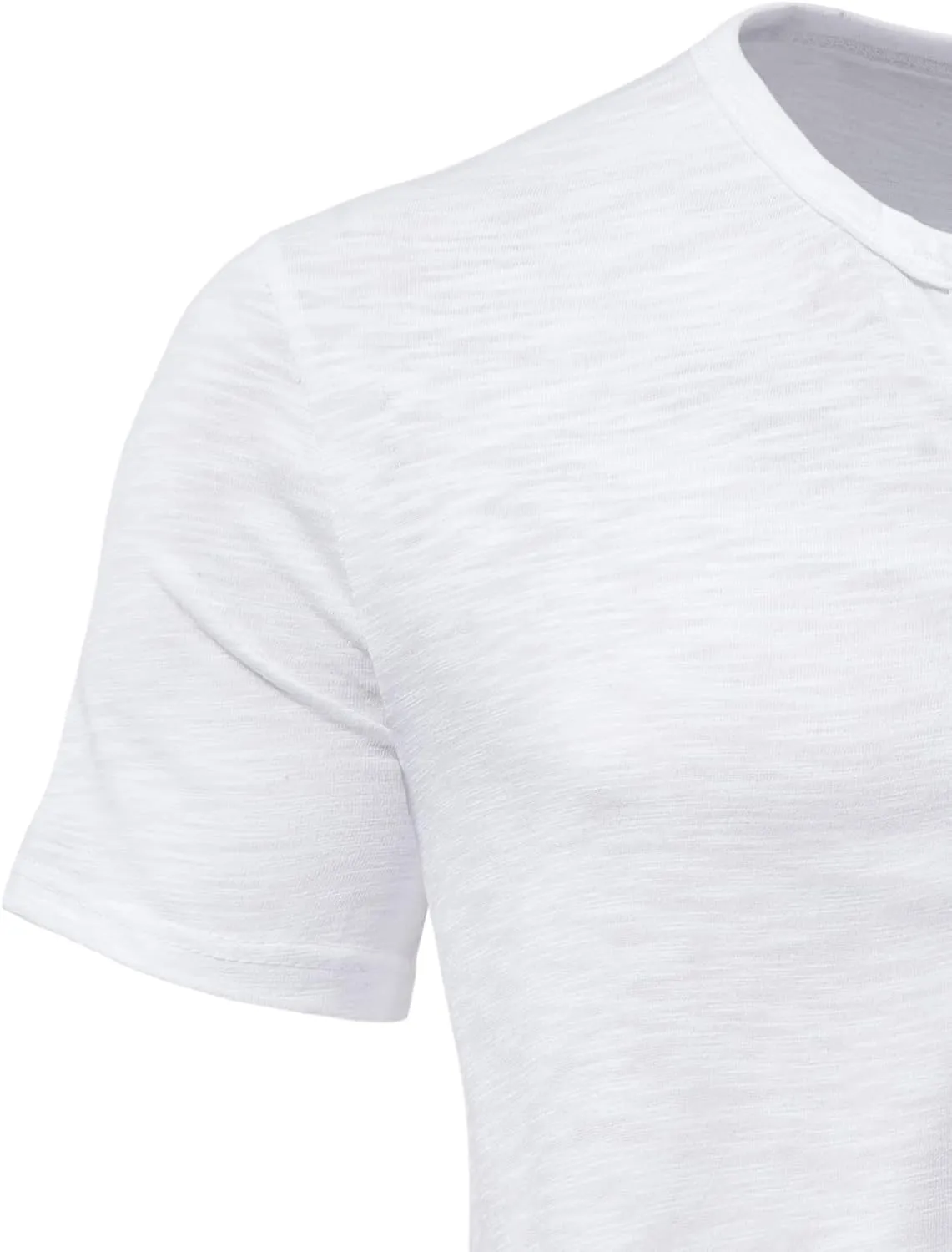 Men's Short Sleeve Henley Shirt Casual Stretchy Slim Fit T Shirt